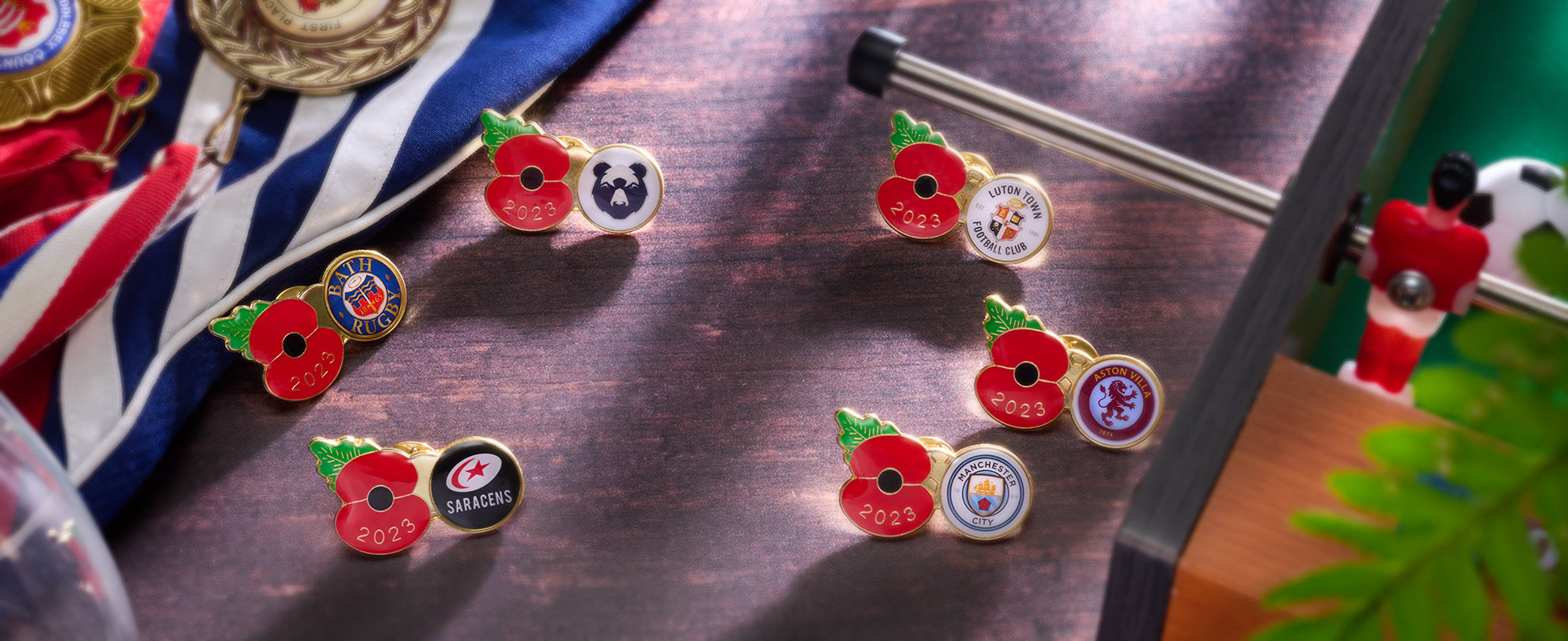 football poppy badges 2023