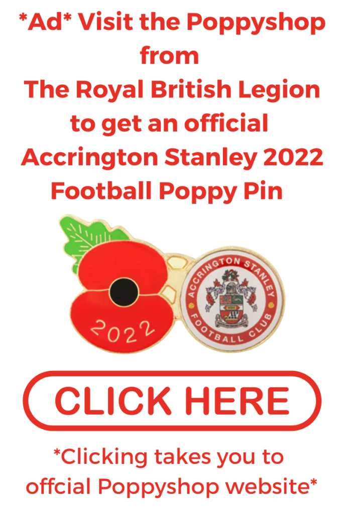accrington stanley football poppy pin